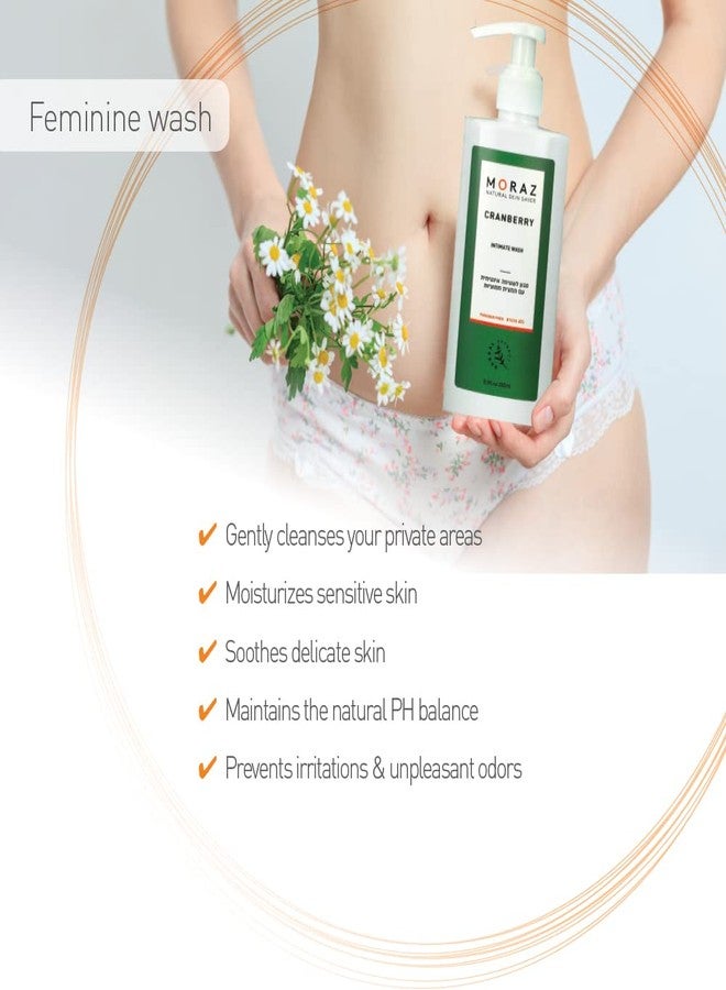 Moraz Intimate Wash For Women - Herbal Intimate Wash with Cranberry Extract and Lactic Acid, For Daily Use, 8.5 FL.OZ - Image 2